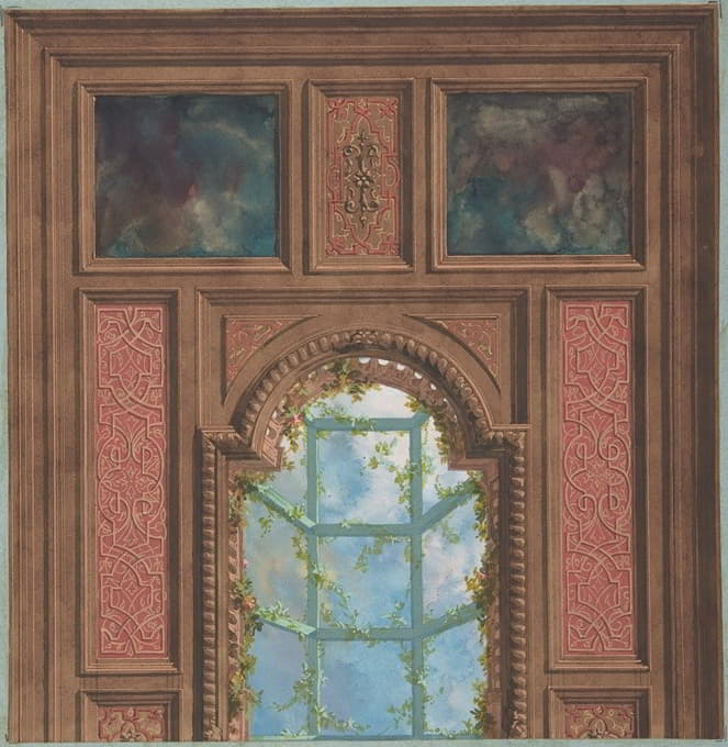 Jules-Edmond-Charles Lachaise - Design for Coffered Ceiling