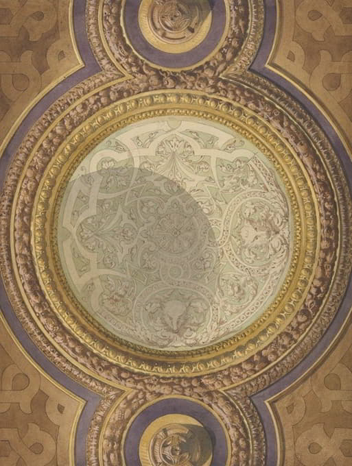 Jules-Edmond-Charles Lachaise - Design for Domed Ceiling for Mme Païva’s Chateau at Neudeck
