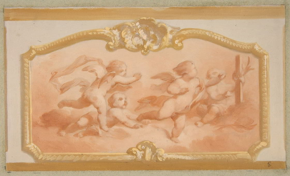 Jules-Edmond-Charles Lachaise - Design with putti