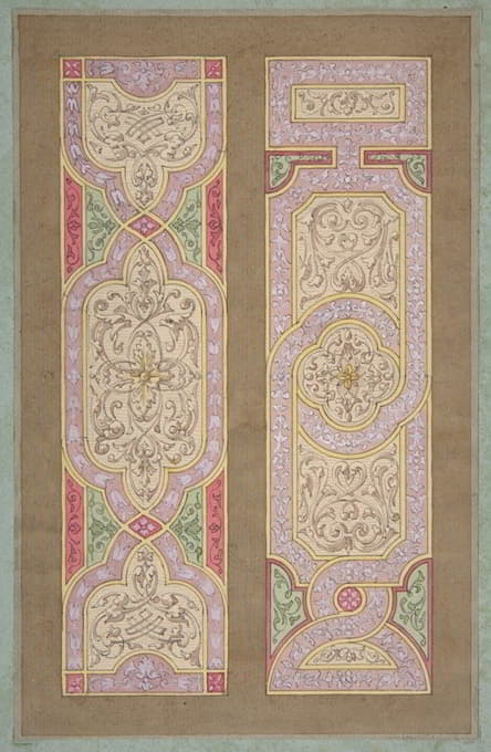 在rinceaux中绘制的两个面板的设计