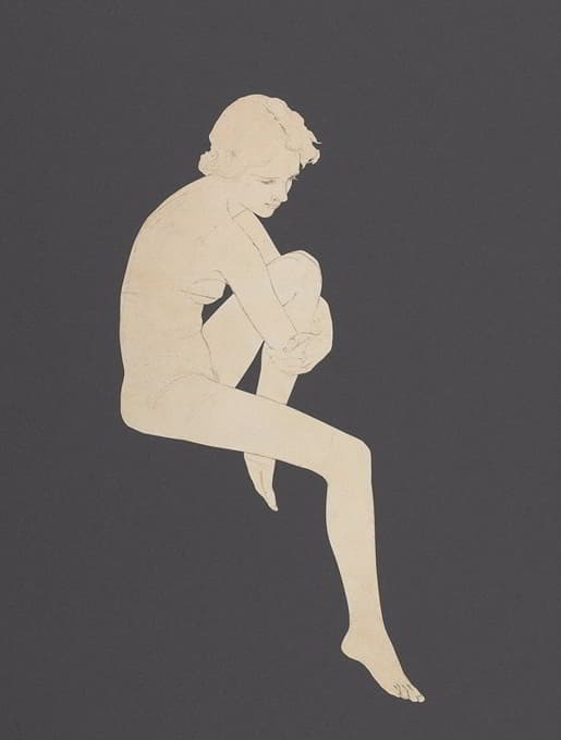 裸体坐姿，初步爱迪生马自达灯日历