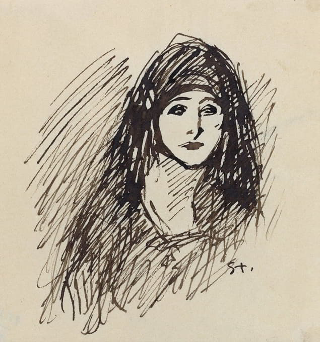 Théophile Alexandre Steinlen - Portrait of the Artist’s Wife