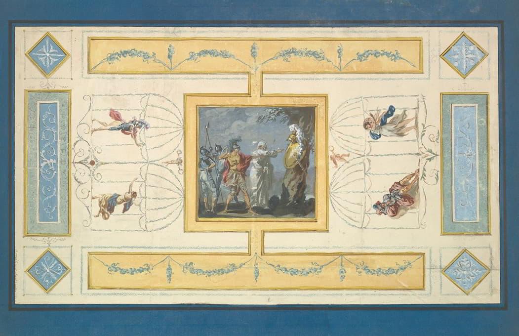 Jean-Jacques Lagrenée - Study for a Ceiling.
