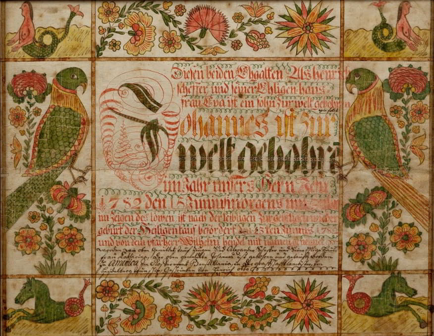 Johann Heinrich Otto - Birth and Baptismal Certificate