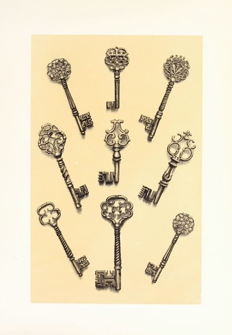 十六和十七世纪的凿制钢钥匙