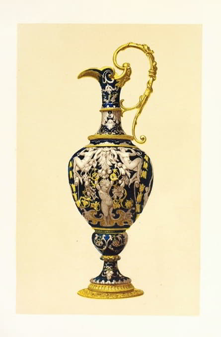 水壶，铜上搪瓷，采用利摩日搪瓷的方式