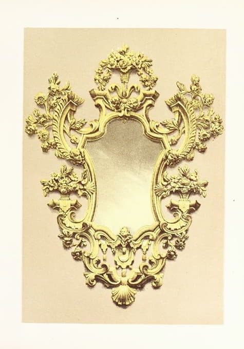 小镜框，雕刻和镀金木材制成。威尼斯人