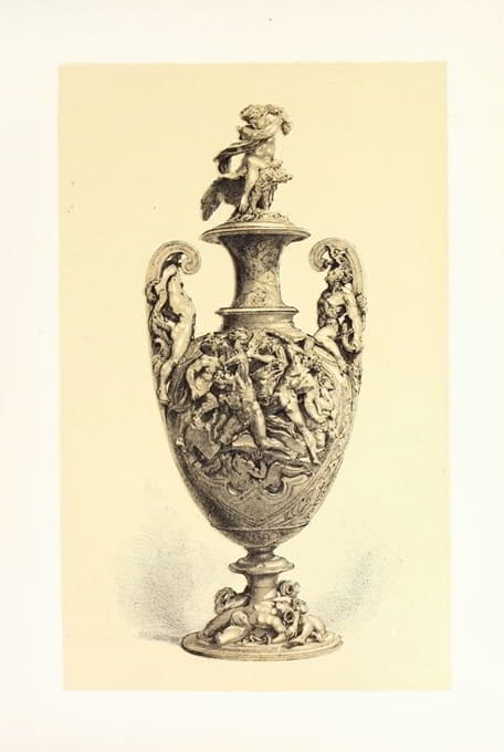 银制花瓶，主题为朱庇特与泰坦交战