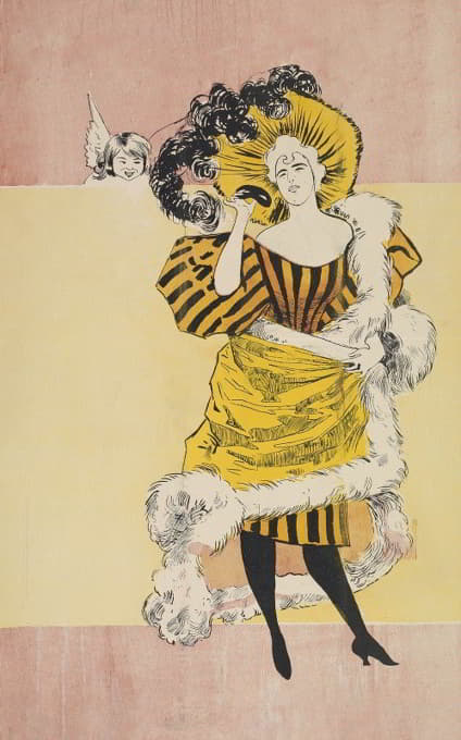 Anonymous - Womans in a yellow fur coat