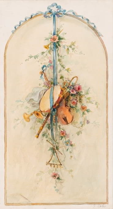 Izabel M. Coles - Trophy composed of musical instruments