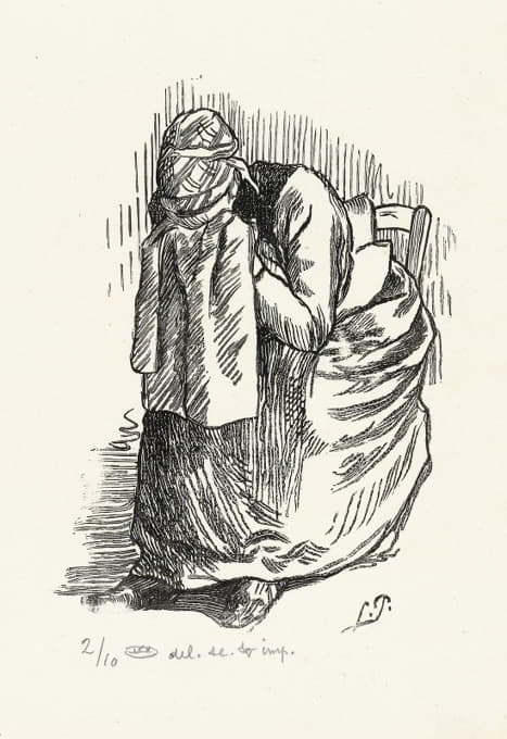 Lucien Pissarro - Huilende vrouw