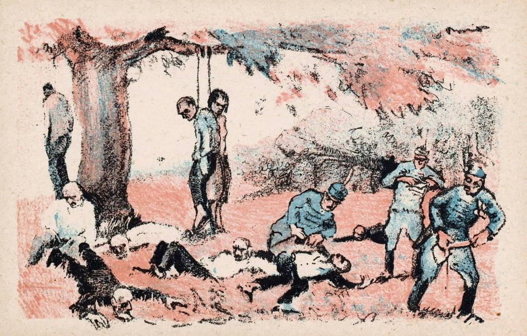Mihály Biró - Moord en verhangingen door soldaten