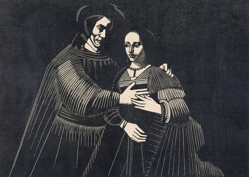 《旧约》中一对夫妇的肖像，称为“犹太新娘”