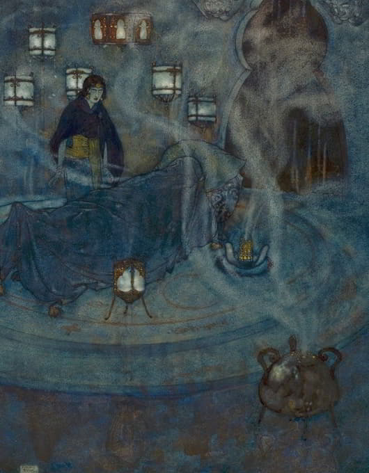 Edmund Dulac - The Queen of the Ebony Isles