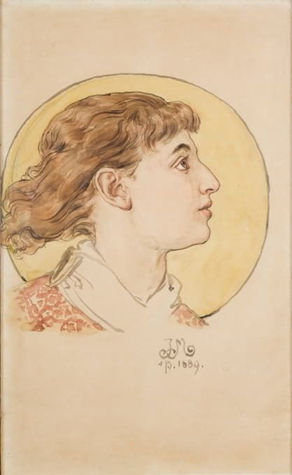 Jan Matejko - Angel’s head (portrait of Helena’s daughter)