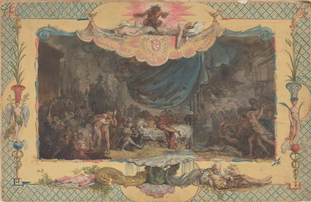 Jan Piotr Norblin - Curtain Design for the Theater in Puławy