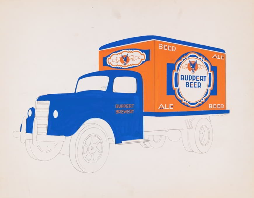 Winold Reiss - Graphic designs for ‘Ruppert Beer’ and ale truck project