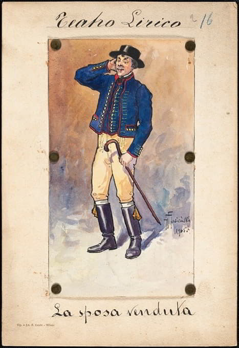 W. Fasienski - A man stands in three-quarter profile holding a cane