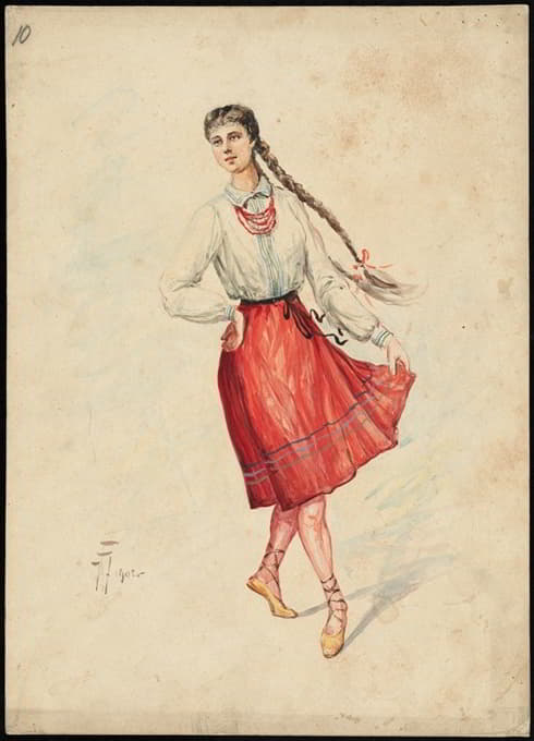 W. Fasienski - Unidentified Italian opera costume design plate 10