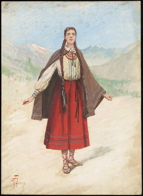 W. Fasienski - Unidentified Italian opera costume design plate 12