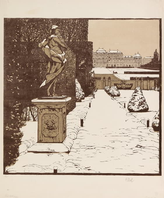 Carl Moll - Belvederegarten im Winter