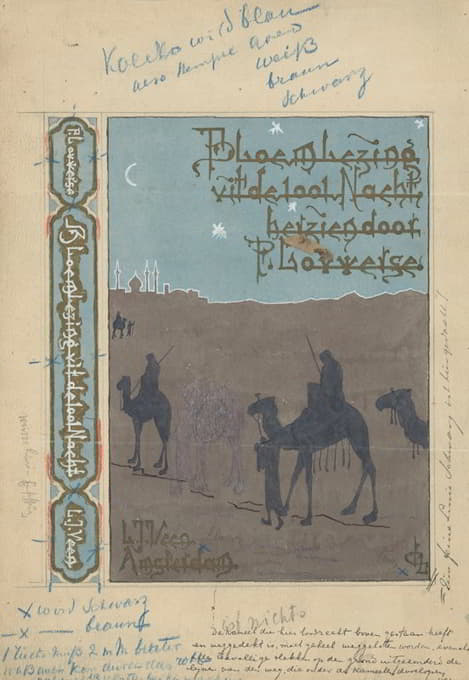 H.C. Louwerse - Bandontwerp voor; Pieter Louwerse, Bloemlezing uit de Duizend en één Nacht, 1910