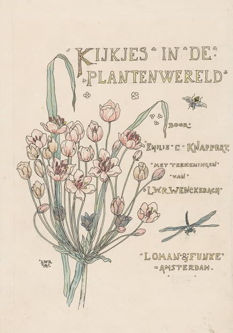 Willem Wenckebach - Ontwerp voor een titelpagina voor; Emilie C. Knappert, Kijkjes in de plantenwereld, 1893