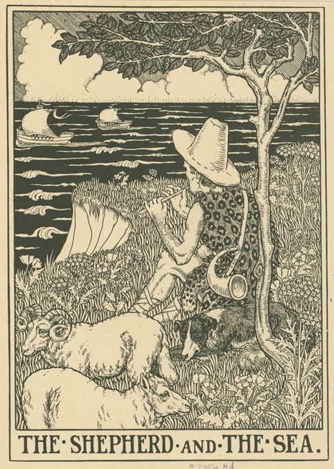Percy J. Billinghurst - The shepherd and the sea.