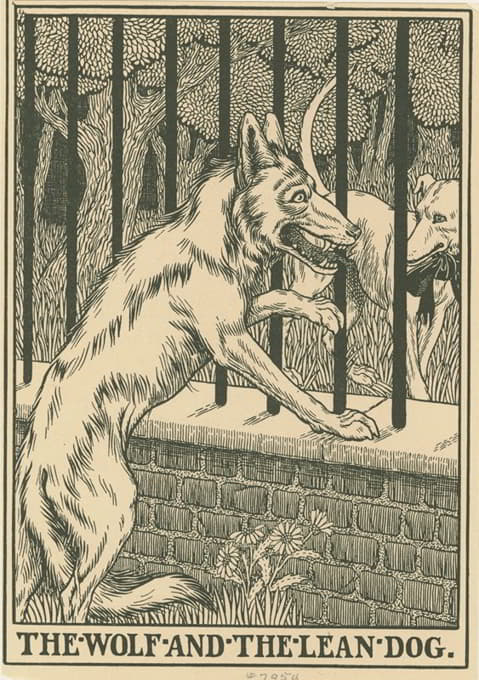Percy J. Billinghurst - The wolf and the lean dog