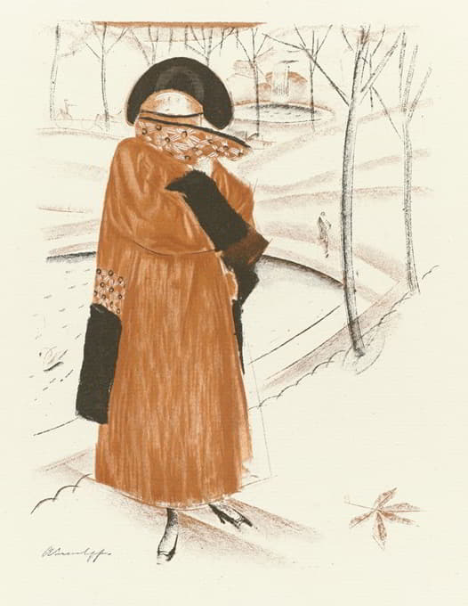 Alexander Evgenievich Yakovlev - L’Heure du rendez-vous ; Manteau d’après-midi, de Paul Poiret