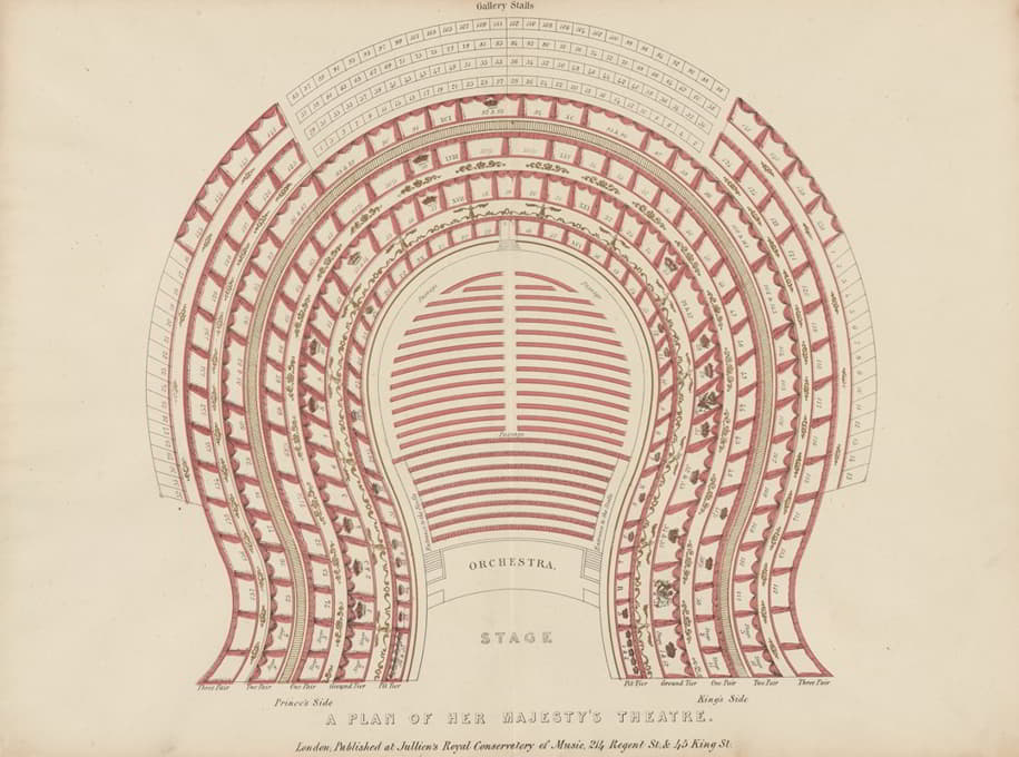 女王陛下剧院的平面图