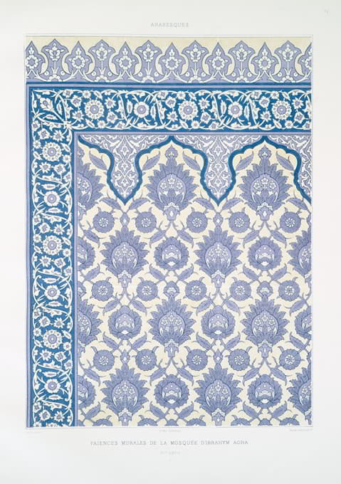 阿拉伯花纹；易卜拉希姆·阿加清真寺的壁画（16世纪）；1、