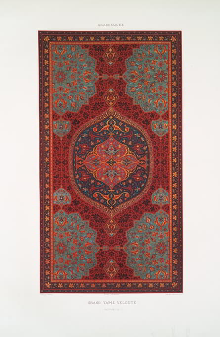 Émile Prisse d'Avennes - Arabesques; grand tapis velouté (XVIIIe. siècle)