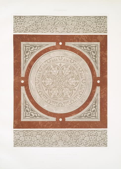 阿拉伯花纹；Qaoum al-Dyn清真寺；大理石雕带和玫瑰花饰（18世纪）