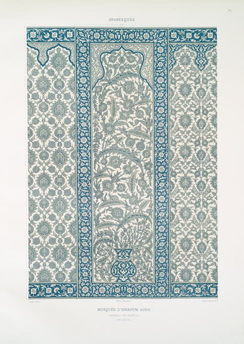 阿拉伯花纹；易卜拉希姆·阿加清真寺；陶瓷面板（16世纪）