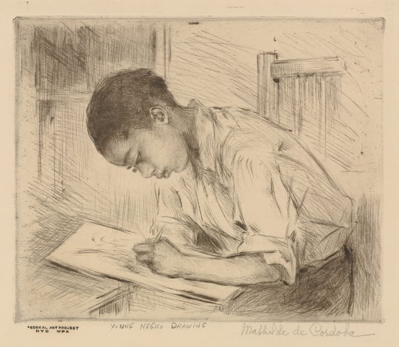Mathilde de Cordoba - Young Negro Drawing