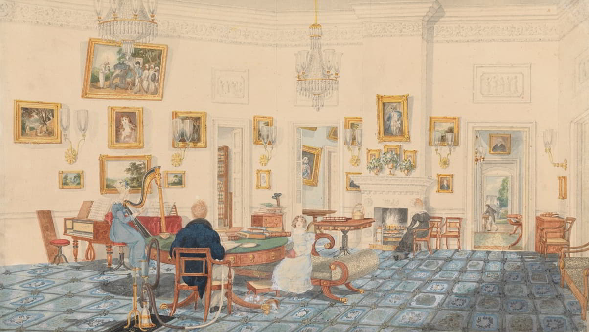 Sir Charles D'Oyly - The Winter Room in the Artist’s House at Patna