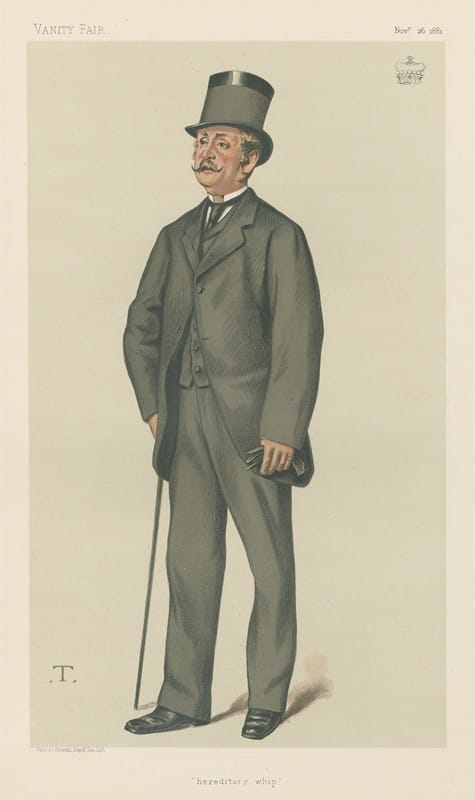 Théobald Chartran - Politicians – Vanity Fair – ‘hereditary whip’. Viscount Hawarden. November 26 1881
