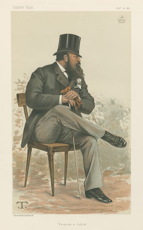 Théobald Chartran - Politicians – Vanity Fair. ‘Property in Suffolk’. Lord Rendlesham. 6 October 1881