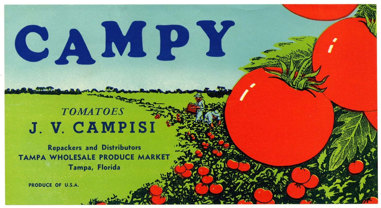 Anonymous - Campy Tomatoes Label