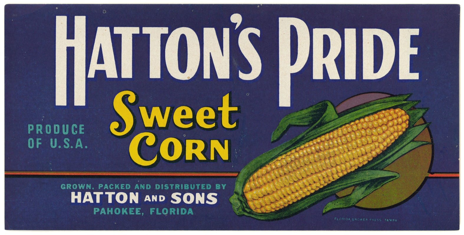Anonymous - Hatton’s Pride Sweet Corn Label