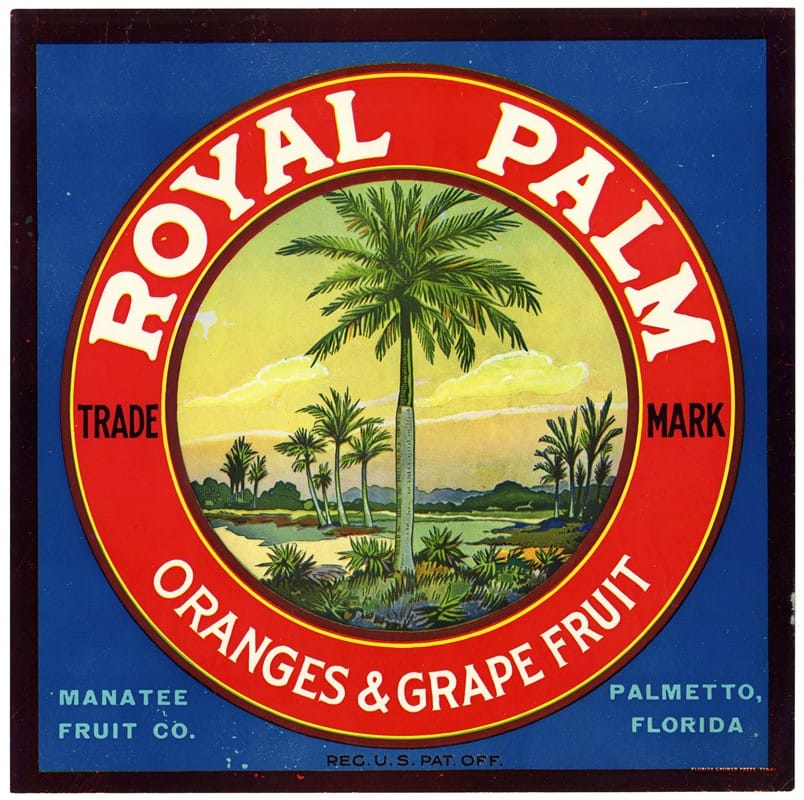 Anonymous - Royal Palm Oranges and Grapefruit Label