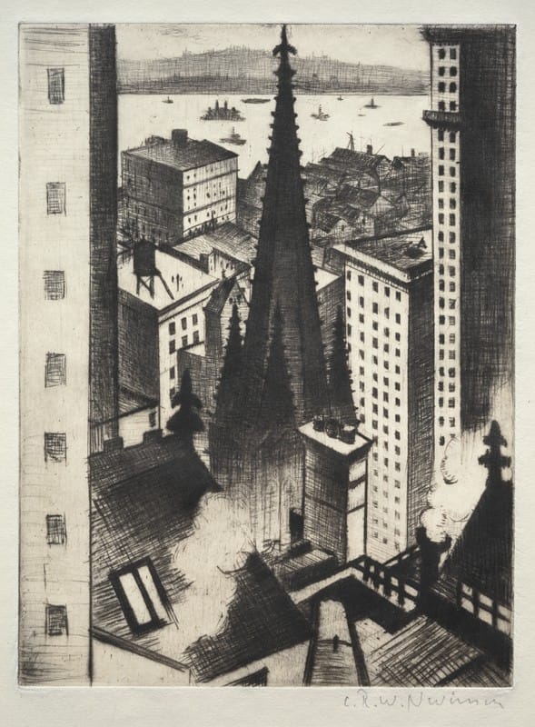 Christopher R. W. Nevinson - Temple of New York