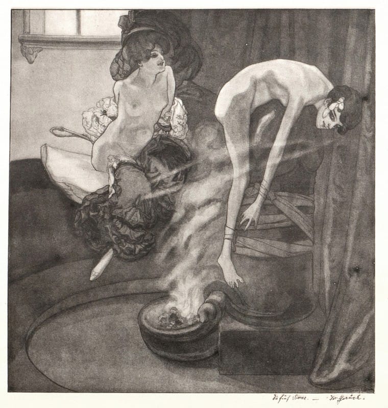 Franz von Bayros - Erotische Darstellung 4