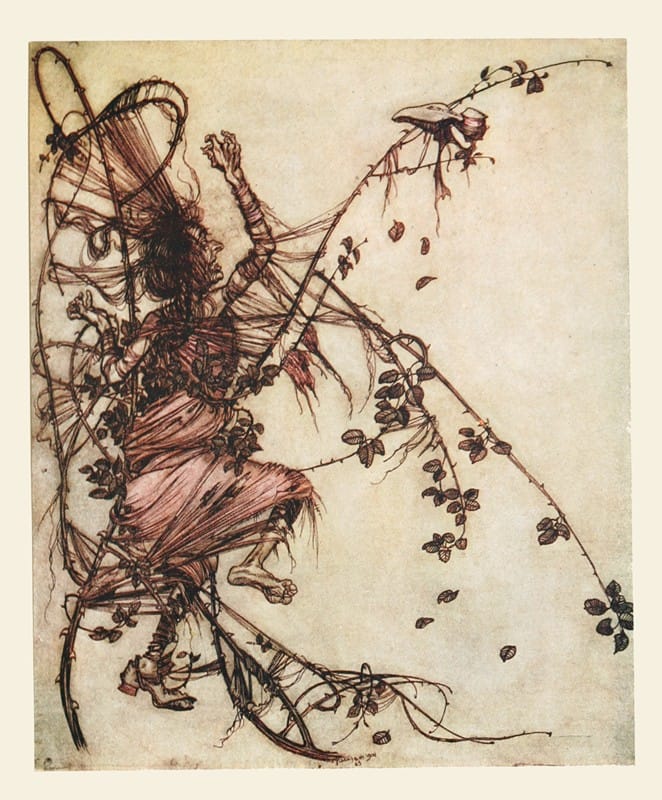 Arthur Rackham - The quicker he played, the higher she had to jump