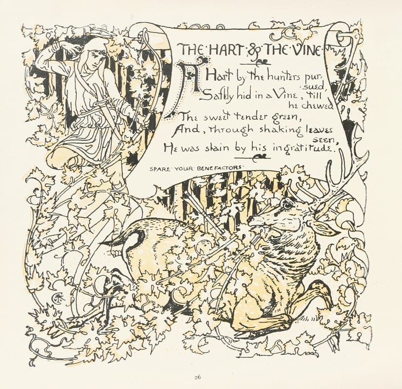 Walter Crane - The Hart and the Vine