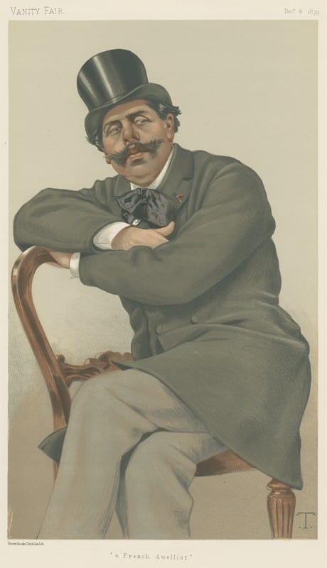 Théobald Chartran - Sports, Miscellaneous; Duelling; ‘A French Duellist’, Mr. Paul de Granier de Cassagnac, December 6, 1879