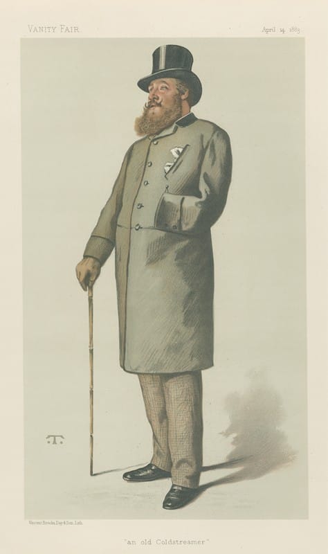 Théobald Chartran - Vanity Fair; Literary; ‘An Old Coldstreamer’, Lieutenant General Charles Baring, April 14, 1883