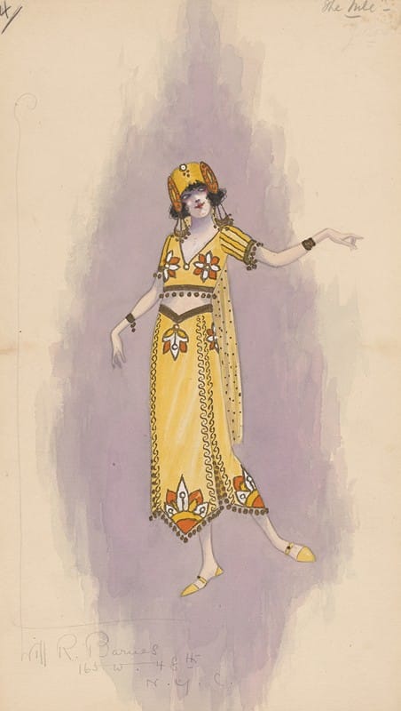 Will R. Barnes - Woman’s costume; Long yellow skirt, 4