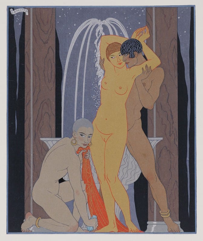 George Barbier - Clodia accompanying her brother